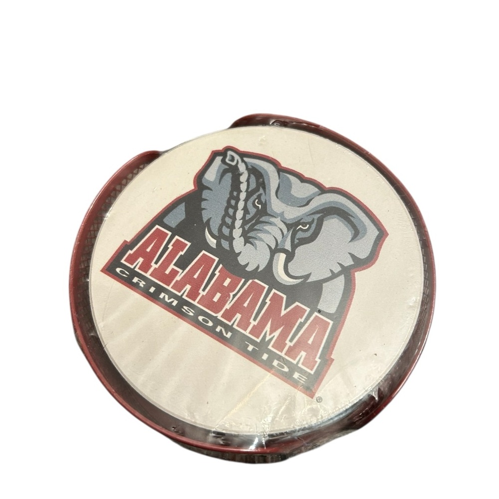 NCCA Licensed Alabama Crimson Tide Set of 4 Absorbent Coasters 🆕